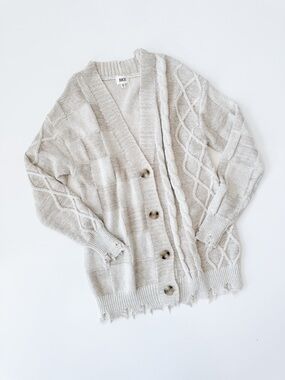 BKE Cream Cardigan Lightweight Sweater XS